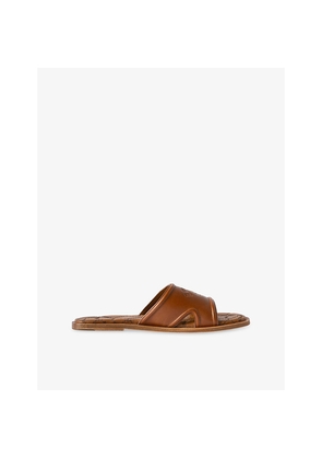 Womens Zadig&Voltaire Beach Logo Leather Slides
