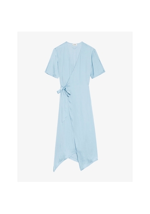 Womens Zadig&Voltaire Reforme Wrap-Front Woven Midi Dress