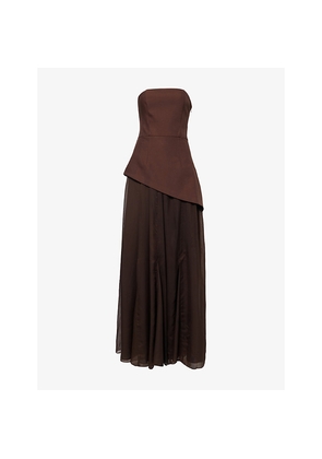 Womens 4th & Reckless Kathryn Bandeau Woven Maxi Dress