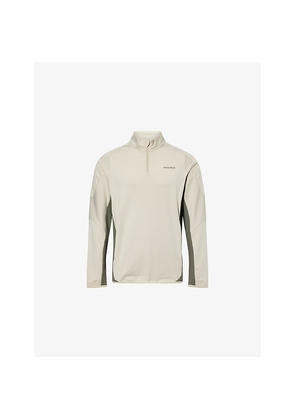 Mens Manors Quarter-Zip Mid-Layer Stretch-Jersey Top