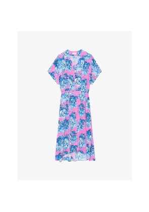 Womens Zadig&Voltaire Riaz Graphic-Print Woven Midi Dress