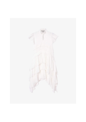 Womens Allsaints Cavarly Ruffled Woven Mini Dress