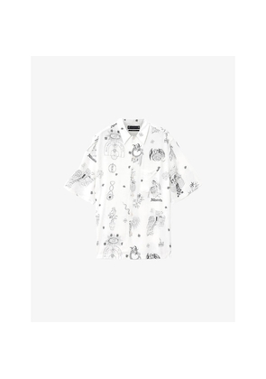 Mens Allsaints Terra Graphic-Print Woven Shirt