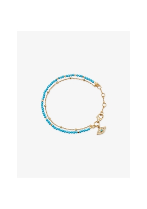 Womens Astley Clarke Fine Biography Turquoise Evil Eye 18ct Gold Vermeil Bracelet