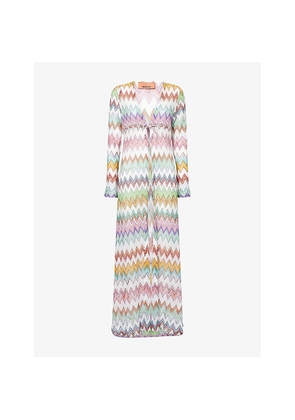 Womens Missoni Zig-Zag Metallic Knitted Cover-Up