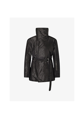Mens Rick Owens Dracucaban Belted Silk Jacket