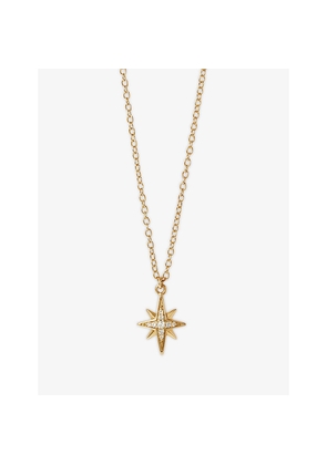 Womens Astley Clarke Celestial Star 18ct Yellow Gold Vermeil and White Sapphire Pendant Necklace