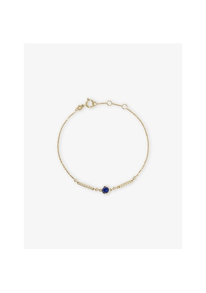 Womens Astley Clarke Icon 14ct Yellow-Gold, Lab-Grown Diamond and Sapphire Bracelet