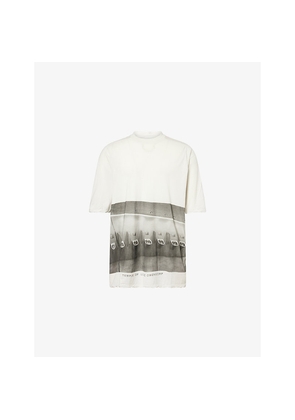 Mens Rick Owens Graphic-Print Oversized Cotton T-Shirt