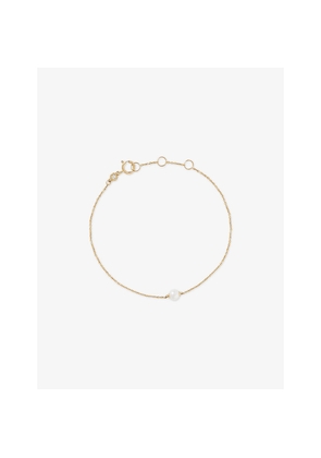Womens Astley Clarke Luna Mini 14ct Yellow-Gold and Freshwater Pearl Bracelet