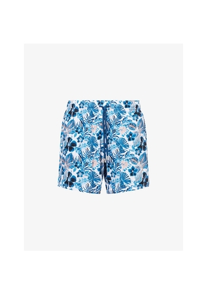 Mens Vilebrequin Moorise Palm-Print Swim Shorts