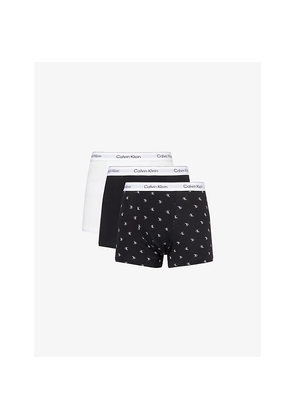 Mens Calvin Klein Icon Pack Of Three Stretch-Cotton Trunks