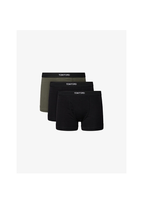 Mens Tom Ford Classic Pack Of Two Cotton-Jersey Boxer Briefs