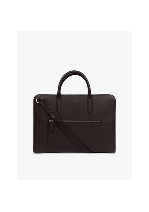 Mens Smythson Ludlow Ultra-Slim Leather Briefcase