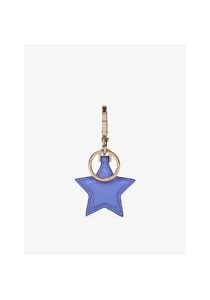 Womens Smythson Panama Star Leather Keyring