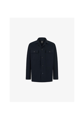 Mens Boggi Flap-Pocket Regular-Fit Stretch-Woven Overshirt