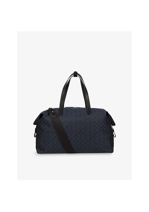 Mens Smythson Monogram-Stamp Canvas Travel Bag