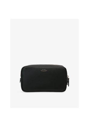 Smythson Panama Double Leather Washbag
