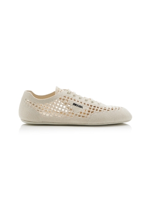Prada Collapse Crocheted Cotton Sneakers - Moda Operandi