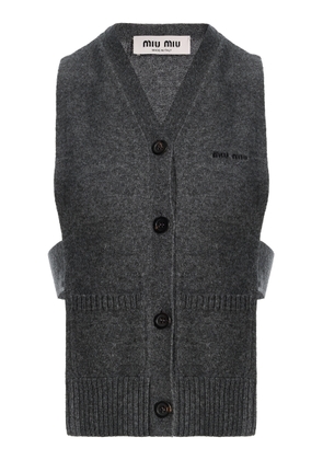 Miu Miu Cashmere Cardigan Vest - Moda Operandi