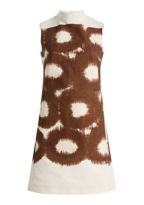Prada Printed Cotton-Canvas Mini Dress - Moda Operandi