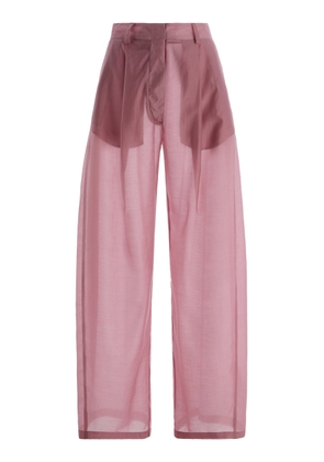 The Latest Billie Pleated Muslin Wide-Leg Trousers - Moda Operandi