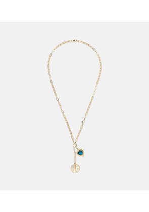FoundRae Resilience & True Love 18kt gold charm necklace with diamonds