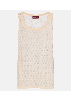 Gucci GG embellished silk top