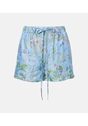 Gucci Floral silk satin shorts