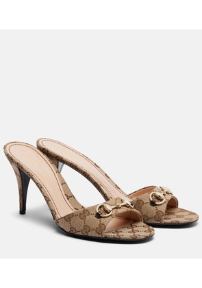 Gucci Erin Horsebit GG Canvas mules
