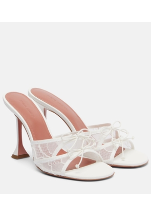 Amina Muaddi Eleonora bow-detail lace mules