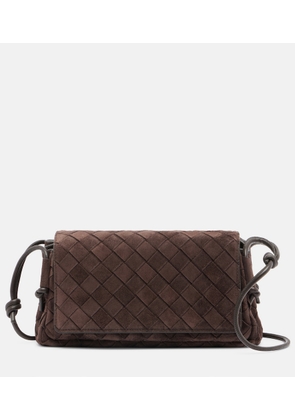 Bottega Veneta Notturno Intrecciato suede crossbody bag