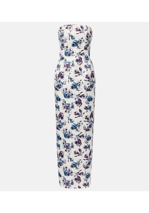 Emilia Wickstead Laelia floral bustier gown