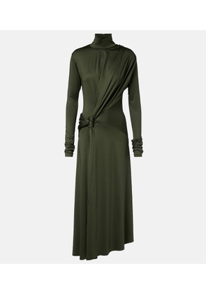 Victoria Beckham Gathered turtleneck midi dress