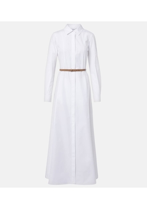Max Mara Adunco belted cotton poplin shirt dress