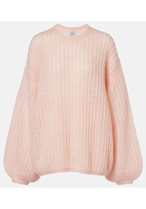 Toteme Open-knit oversized mohair-blend sweater