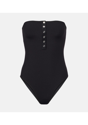 Toteme Ribbed-knit bandeau swimsuit