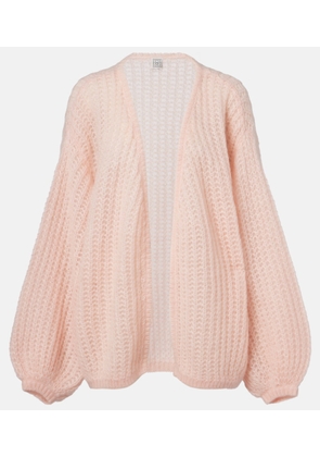Toteme Open-knit oversized mohair-blend cardigan
