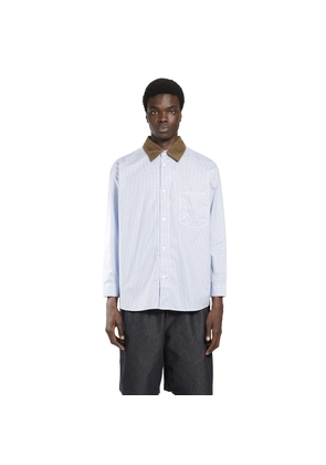 Check Shirt with Corduroy Collar
