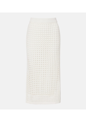 Max Mara Geode open-knit cotton midi skirt