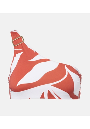 Max Mara Argenta printed one-shoulder bikini top