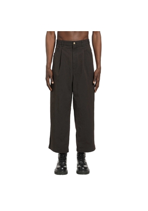 Pleated Cotton Canvas Trousers