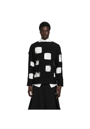 Cut-Out Cotton Nylon Sweater