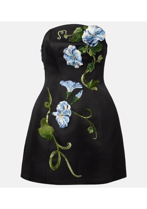 Leo Lin Zaria floral-applique bustier dress