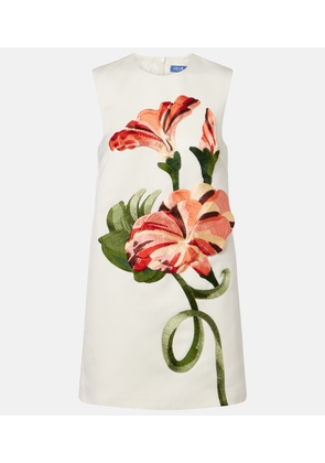 Leo Lin Yvonne floral-applique minidress