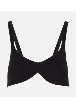 Prada Oversized silk crepe de chine bra top
