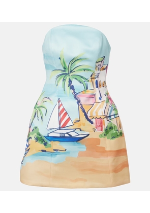Leo Lin Printed bustier dress