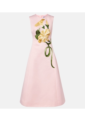 Leo Lin Floral-applique cocktail dress