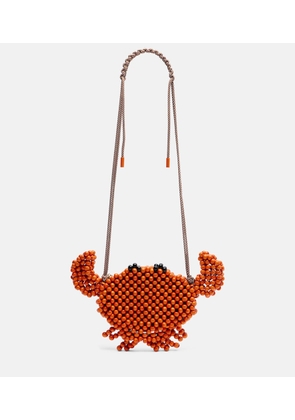 Alemais Crab Mini beaded crossbody bag