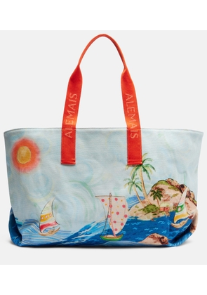 Alemais Printed cotton canvas tote bag